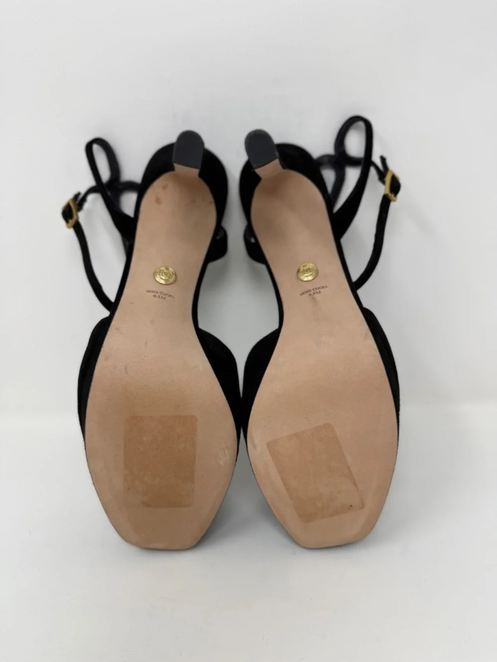 New Veronica Beard Brianne Sandals Black Suede Sz 9.5